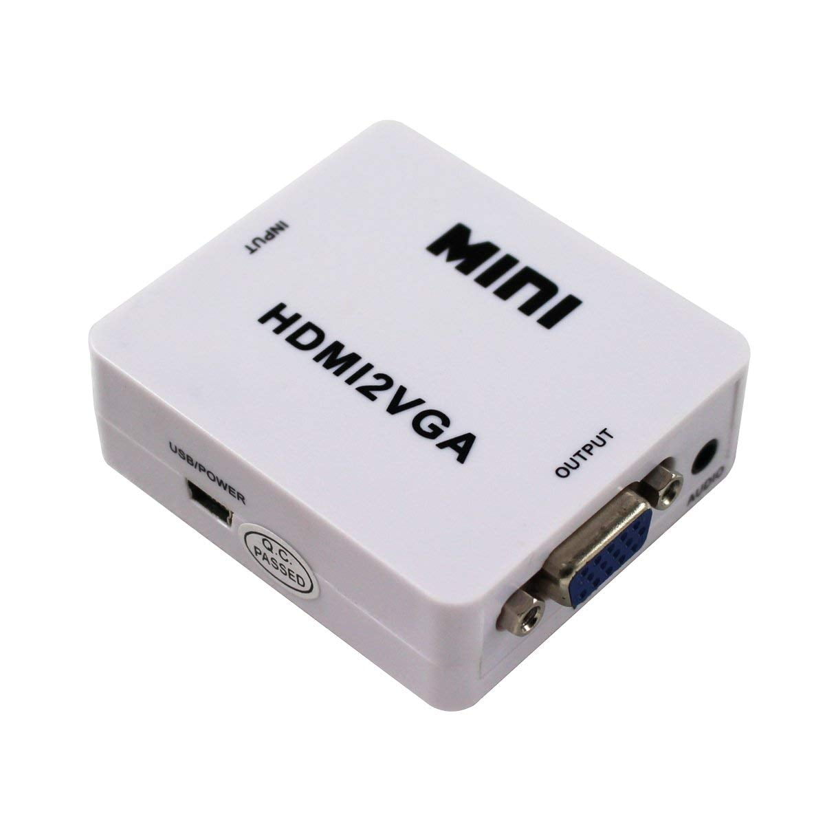 HDMI to VGA Converter with Audio 1080P Adapter Connector for PC Laptop to HDTV Projector