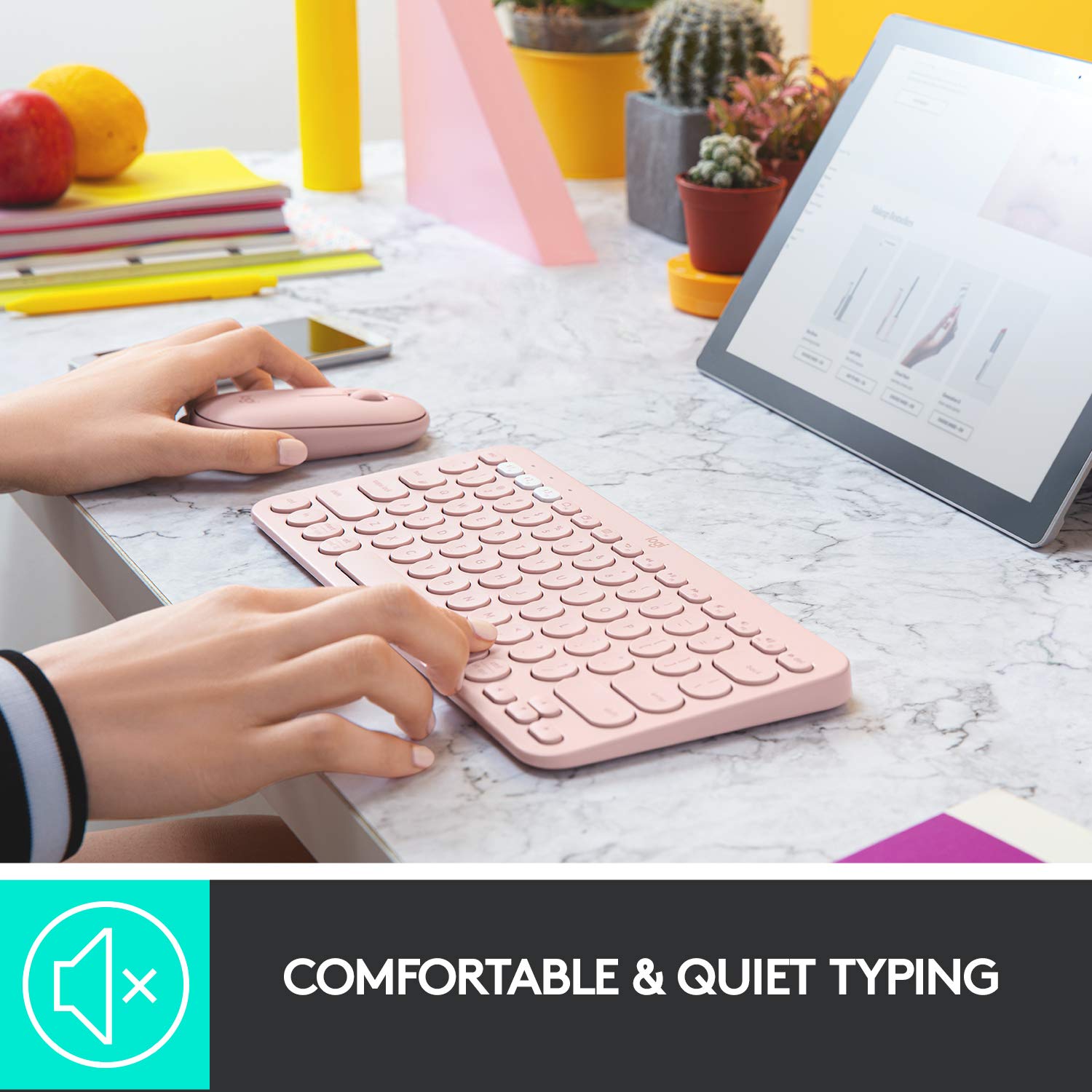 Logitech K380 Wireless Multi-Device Bluetooth Keyboard for Windows, Apple iOS, Apple TV, Android or Chrome, for PC/Mac/Laptop/Smartphone/Tablet - Image 10