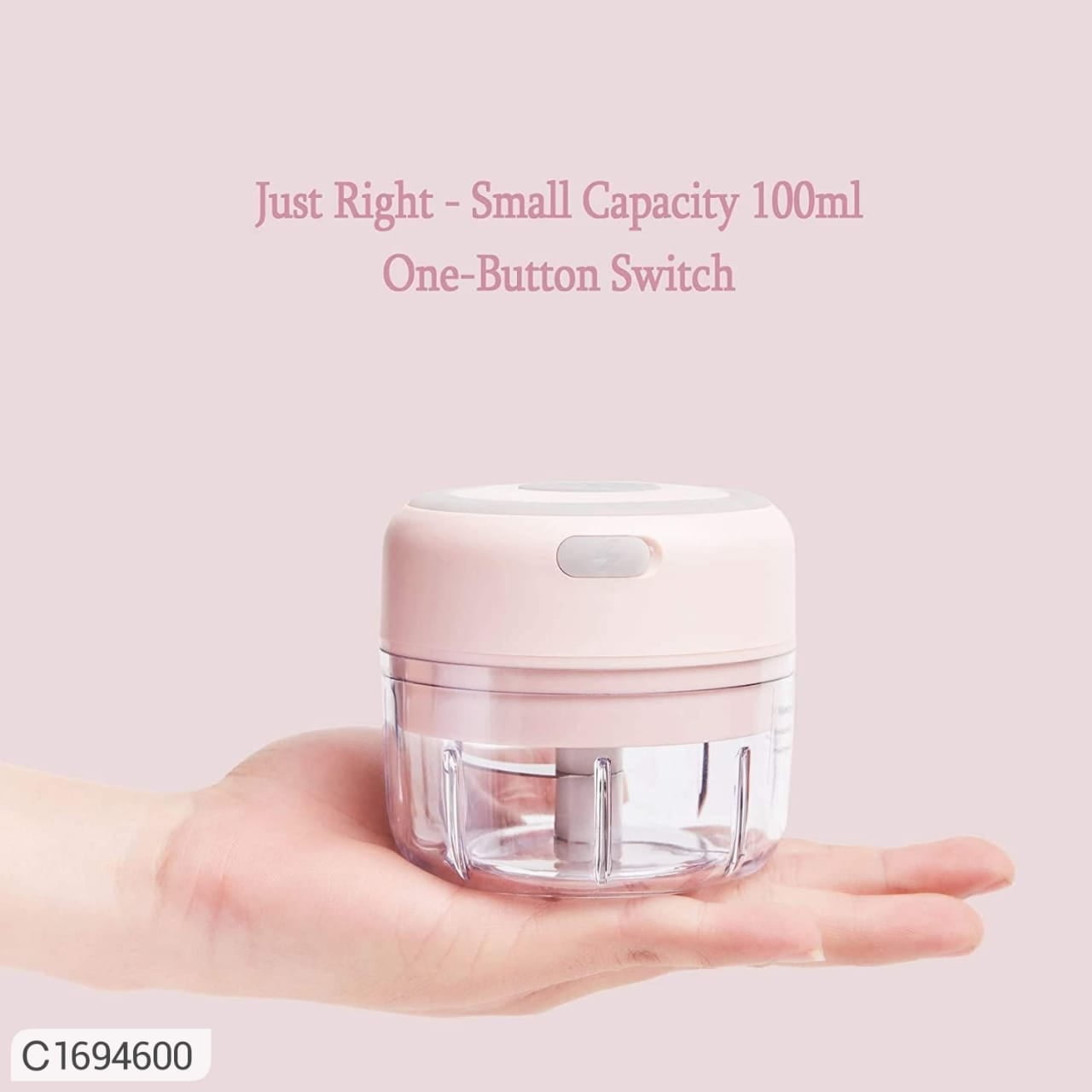 Mini Chopper-Cordless Palm sized Lovely Mini Food Chopper for Garlic - Image 2