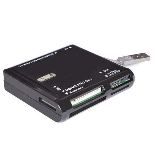 Universal Card Reader with Sim Card Capability TU1356 All-in-One USB 2.0 Universal Card Reader Plug and Play