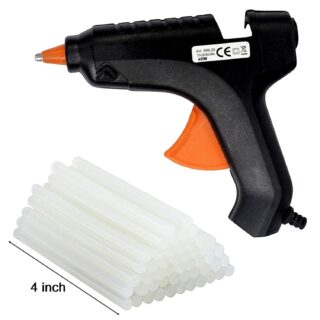 iTek Hot Melt 60Watt Glue Gun (Black) with 2pcs Transparent Glue Sticks