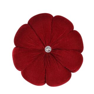 Designers Flower Microfiber Smokin Round Filled Cushion, Beautiful Cushion for Sofa (16x16 Inches)