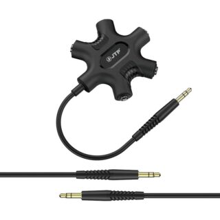 JTP Rockstar + Aux Cable - Share Your Music Across 5 Headphones, Headphone Splitter Aux Cable Included