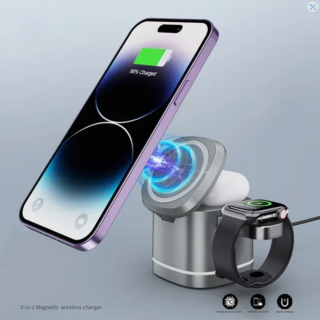 3-in-1 Foldable Magnetic Wireless Charging Stand